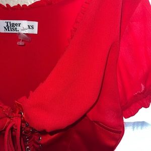 RED CORSET LIKE CROPTOP